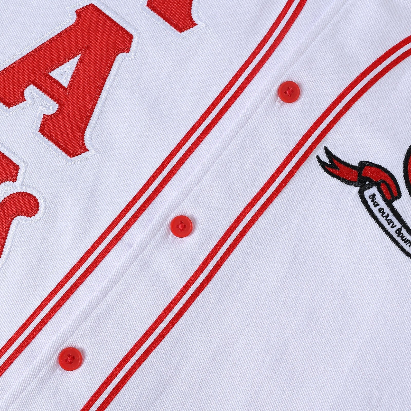 Kappa White Button Up Baseball Jersey
