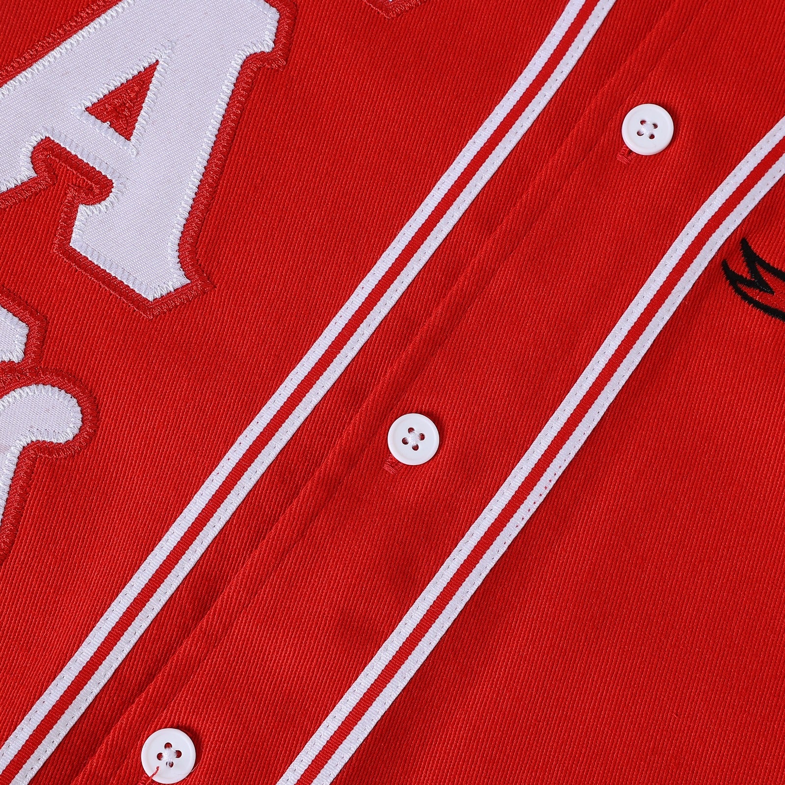 Kappa Red Button Up Baseball Jersey