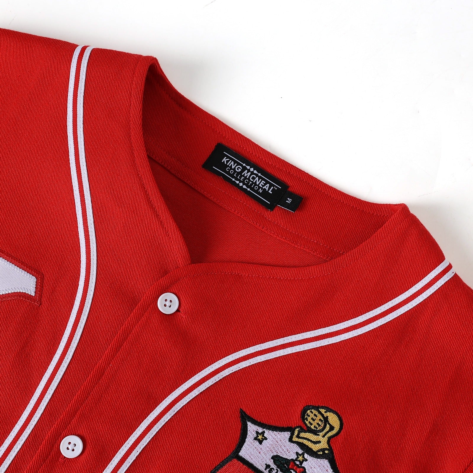 Kappa Red Button Up Baseball Jersey
