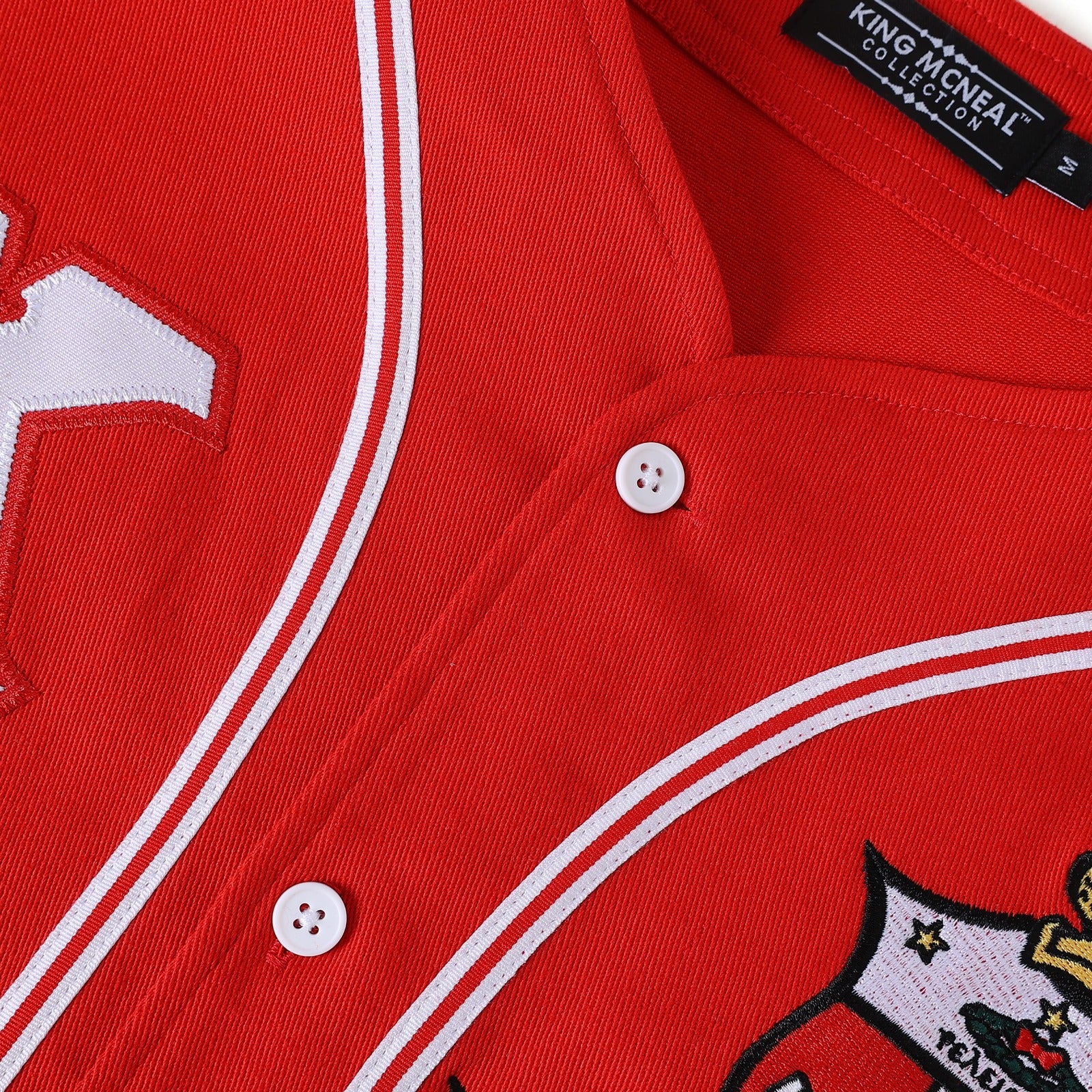 Kappa Red Button Up Baseball Jersey