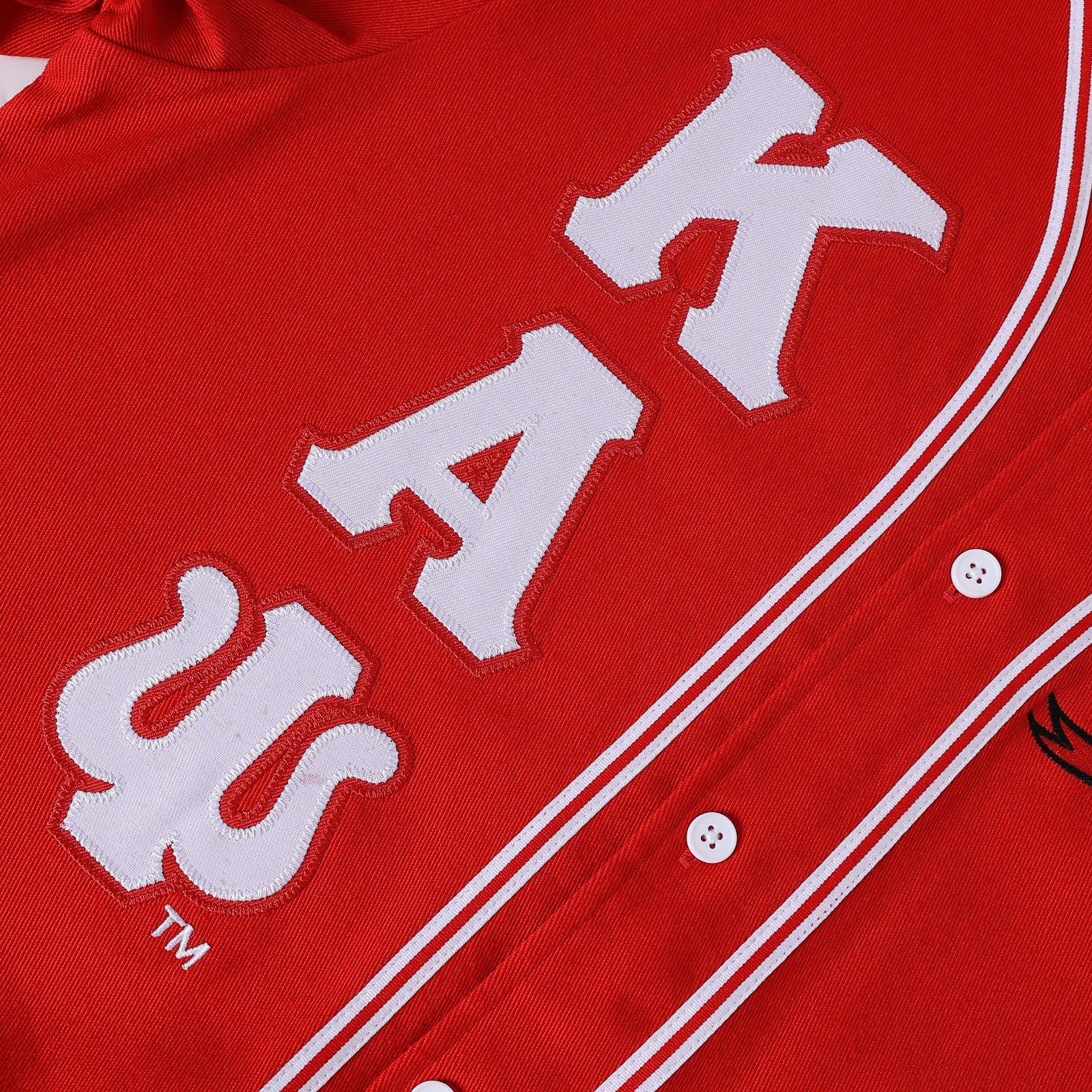 Kappa Red Button Up Baseball Jersey