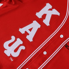 Kappa Red Button Up Baseball Jersey