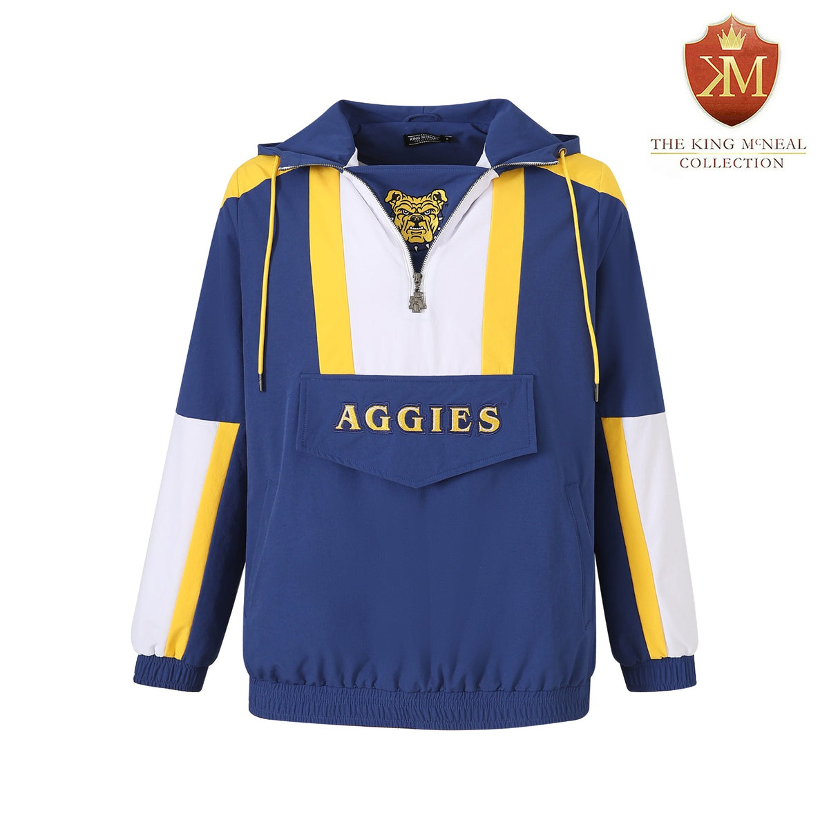 North Carolina A&T Blue Windbreaker Tech Pullover