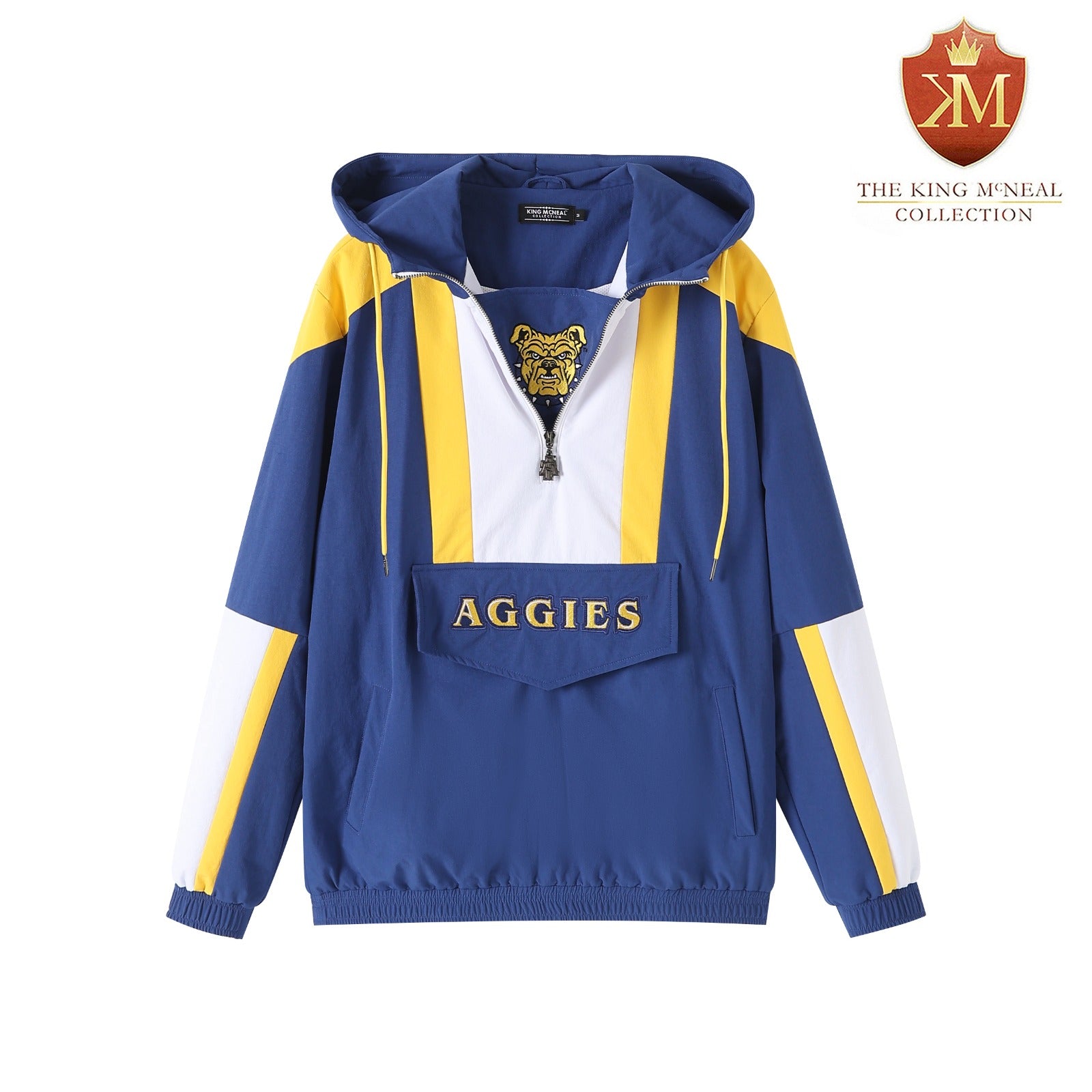 North Carolina A&T Blue Windbreaker Tech Pullover