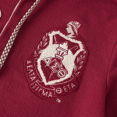 Delta Crimson Qtr Button-Up Hoodie (Unisex)