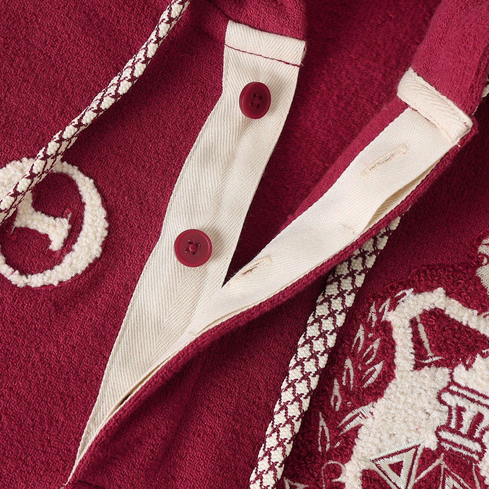 Delta Crimson Qtr Button-Up Hoodie (Unisex)
