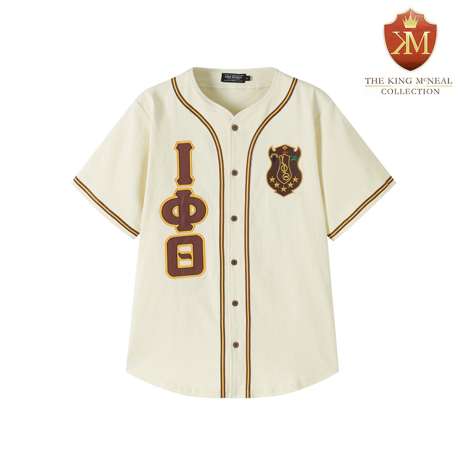 Iota Neutral Button-Up Baseball Jersey