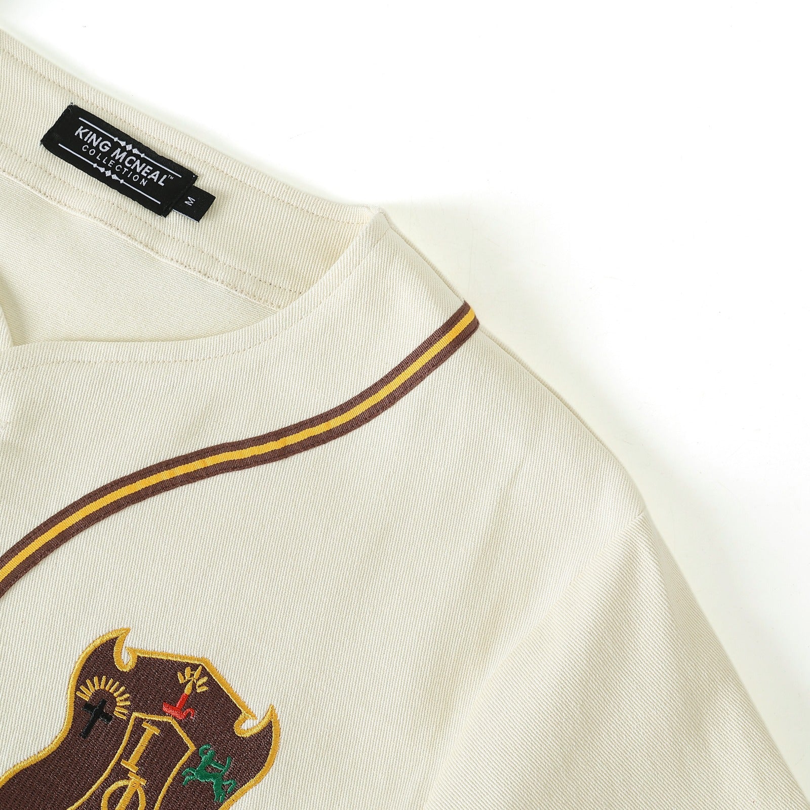Iota Neutral Button-Up Baseball Jersey