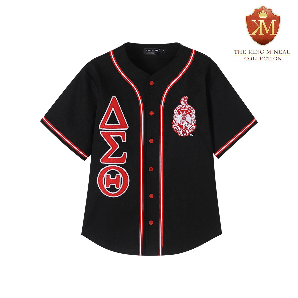 Delta Black Button Up Baseball Jersey