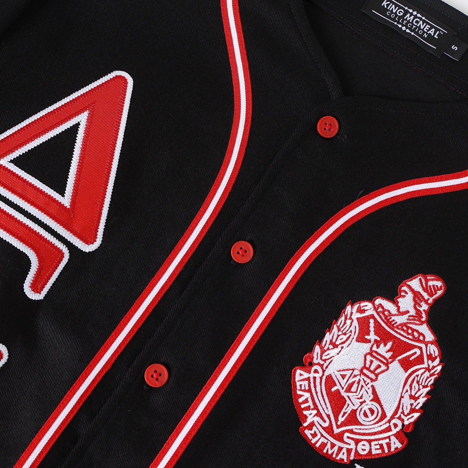 Delta Black Button Up Baseball Jersey