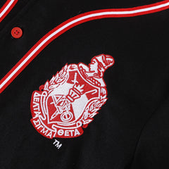 Delta Black Button Up Baseball Jersey