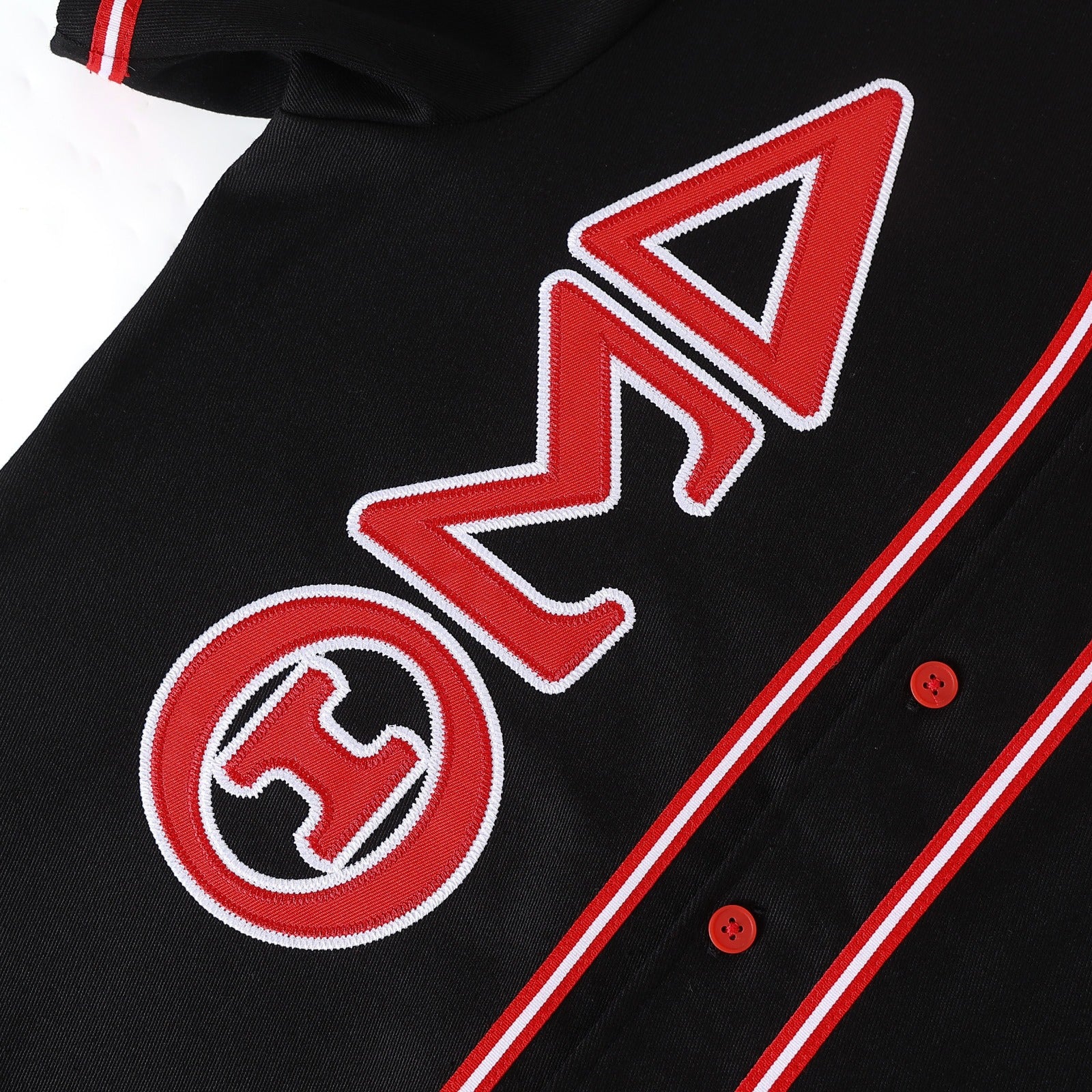 Delta Black Button Up Baseball Jersey