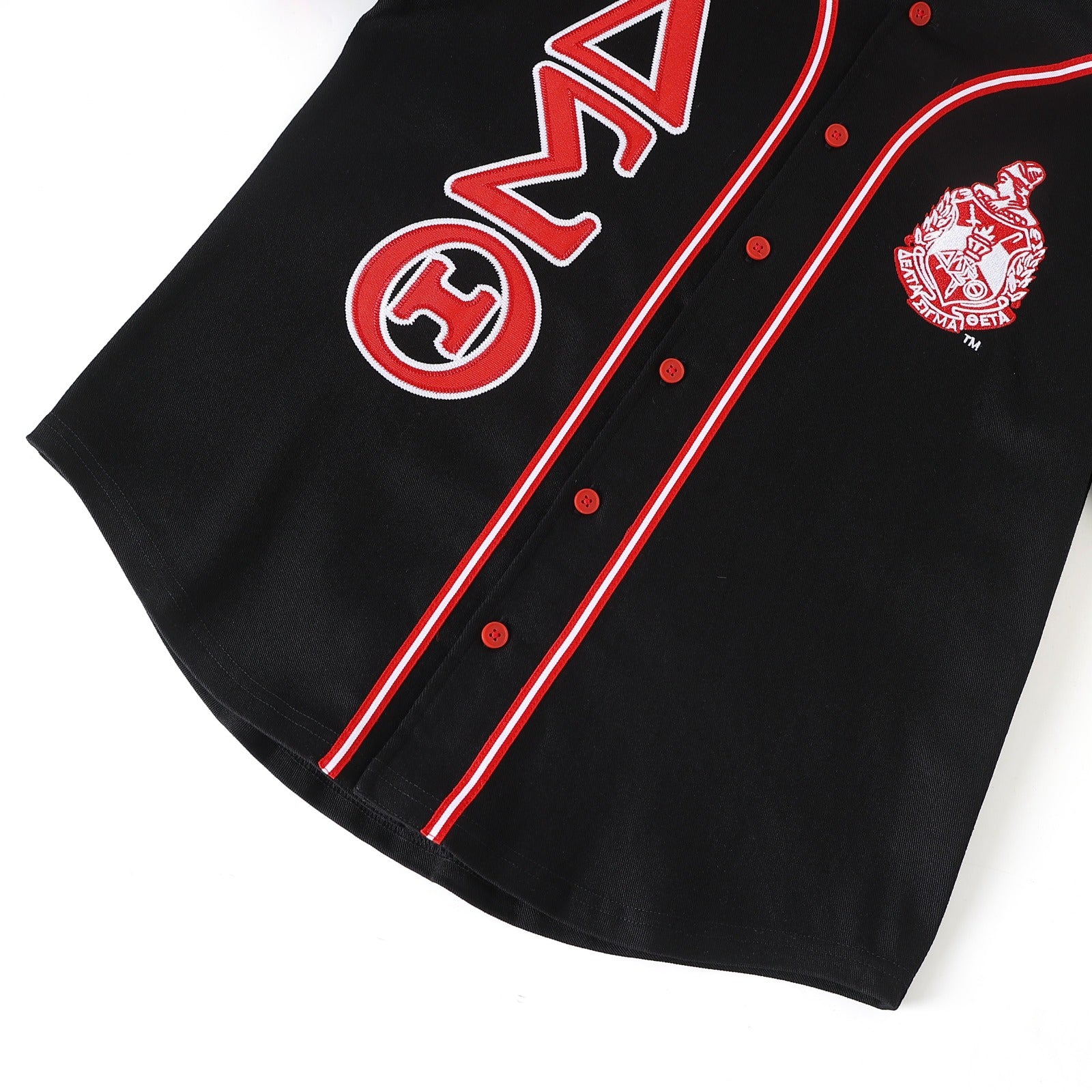 Delta Black Button Up Baseball Jersey