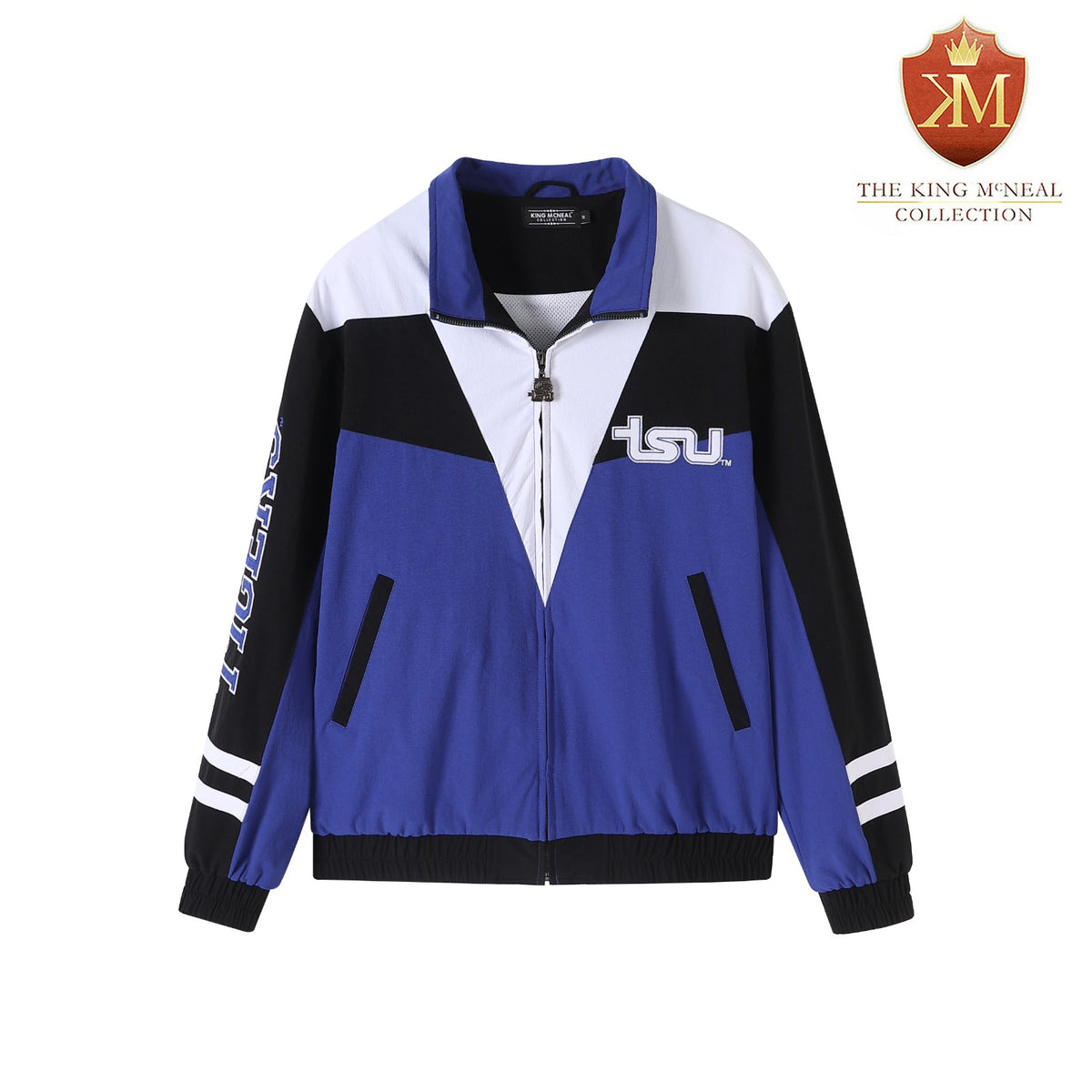 Tennessee State University Blue Full Zip Windbreaker Tech