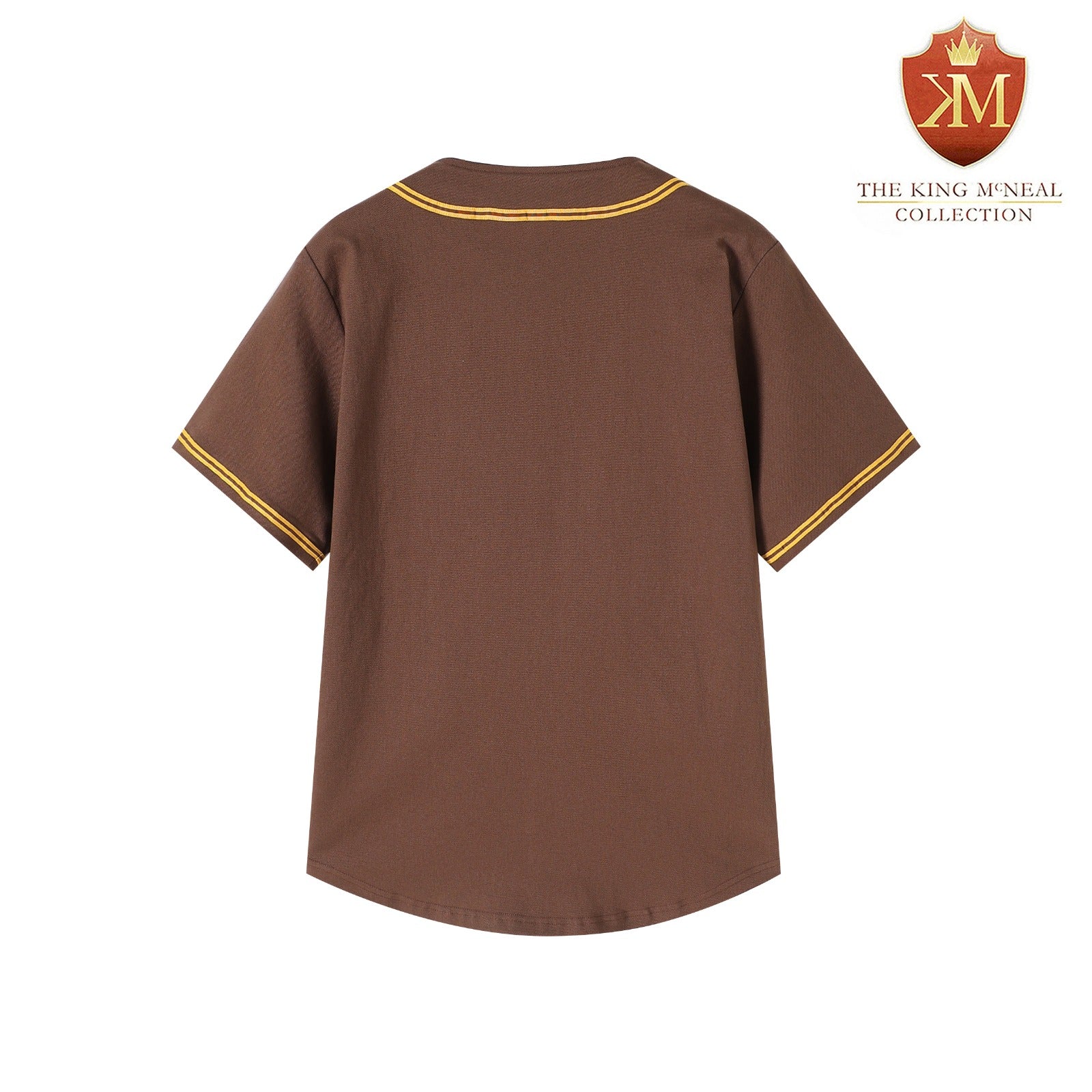 Iota Brown Button-Up Baseball Jersey