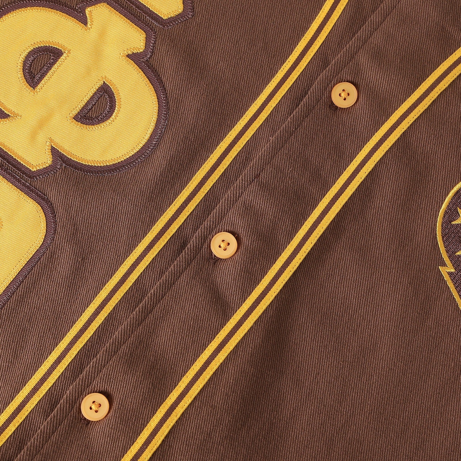 Iota Brown Button-Up Baseball Jersey