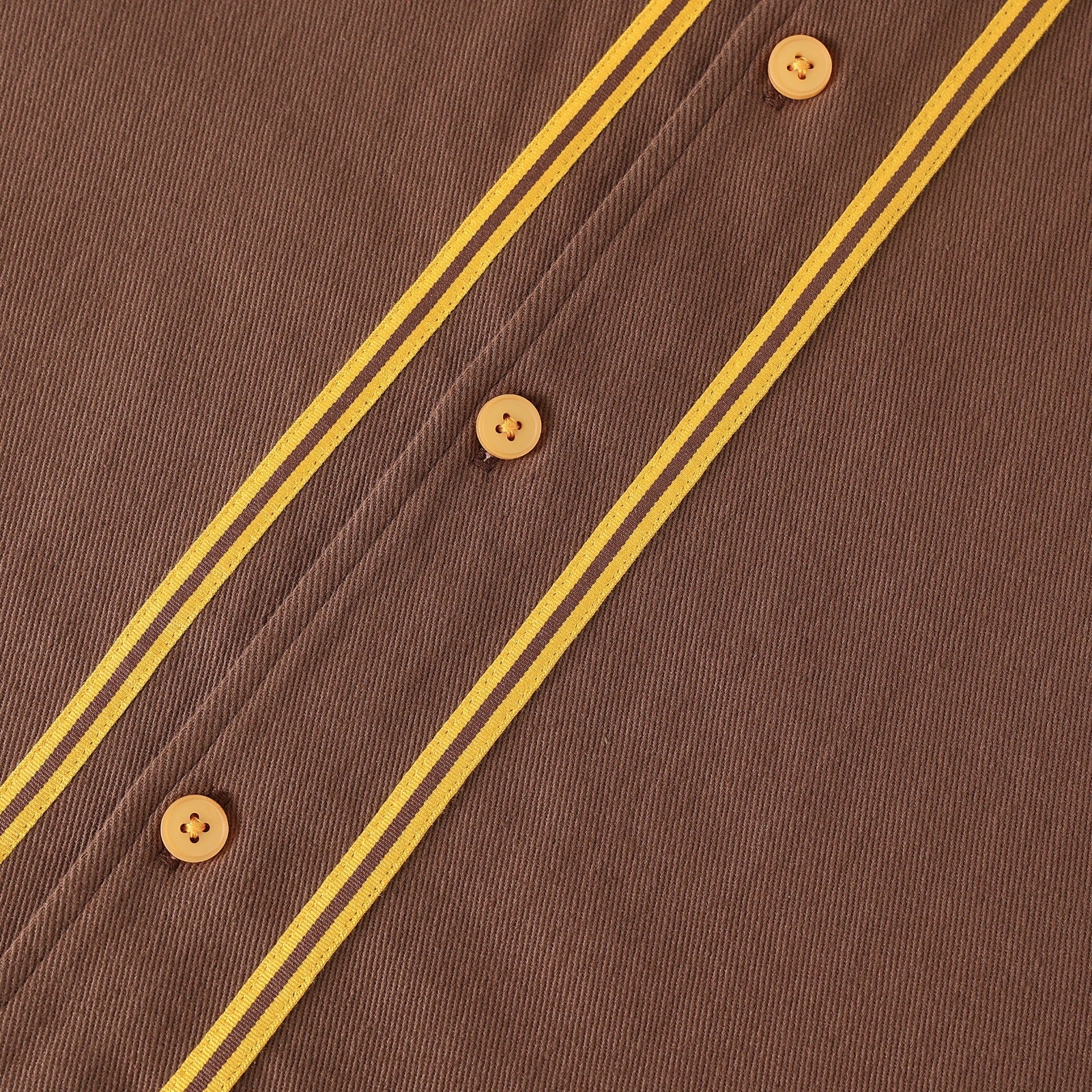 Iota Brown Button-Up Baseball Jersey
