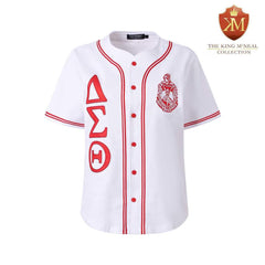 Delta White Button Up Baseball Jersey