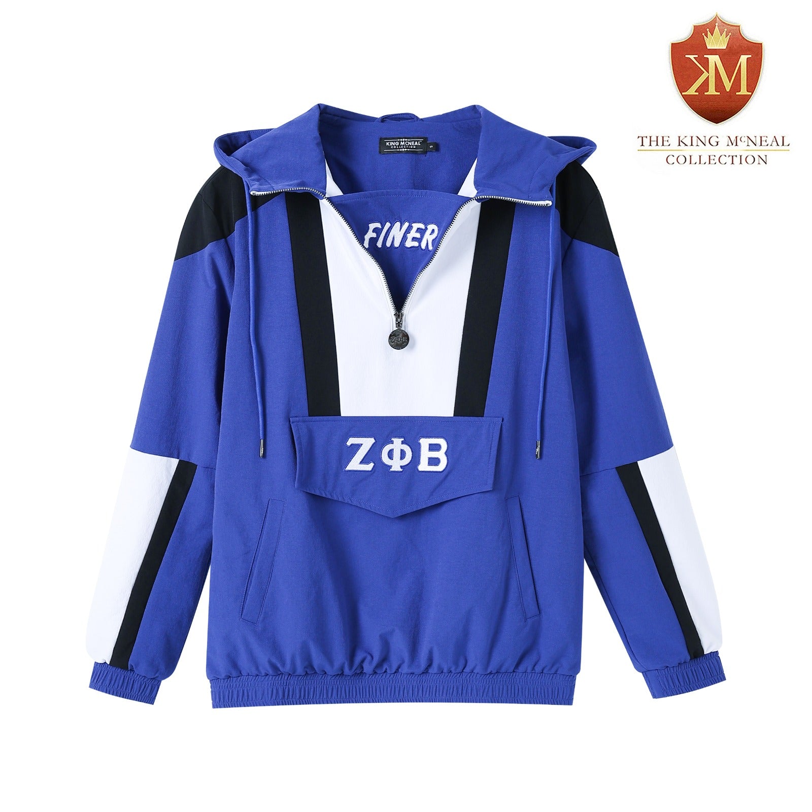 Zeta Blue Windbreaker Tech Pullover