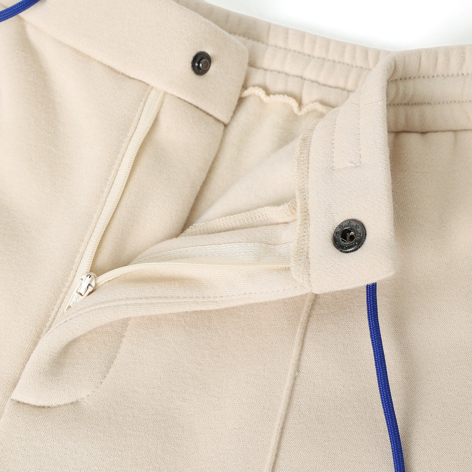 Neutral Pleated Fleece Pants (Unisex)