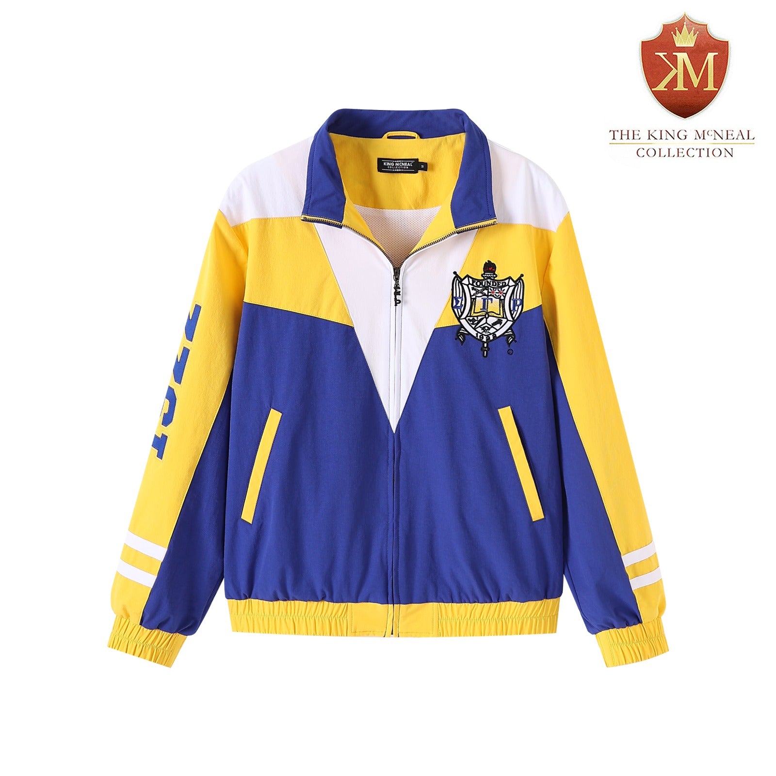SGRHO Blue Full Zip Windbreaker Tech Jacket (Unisex)