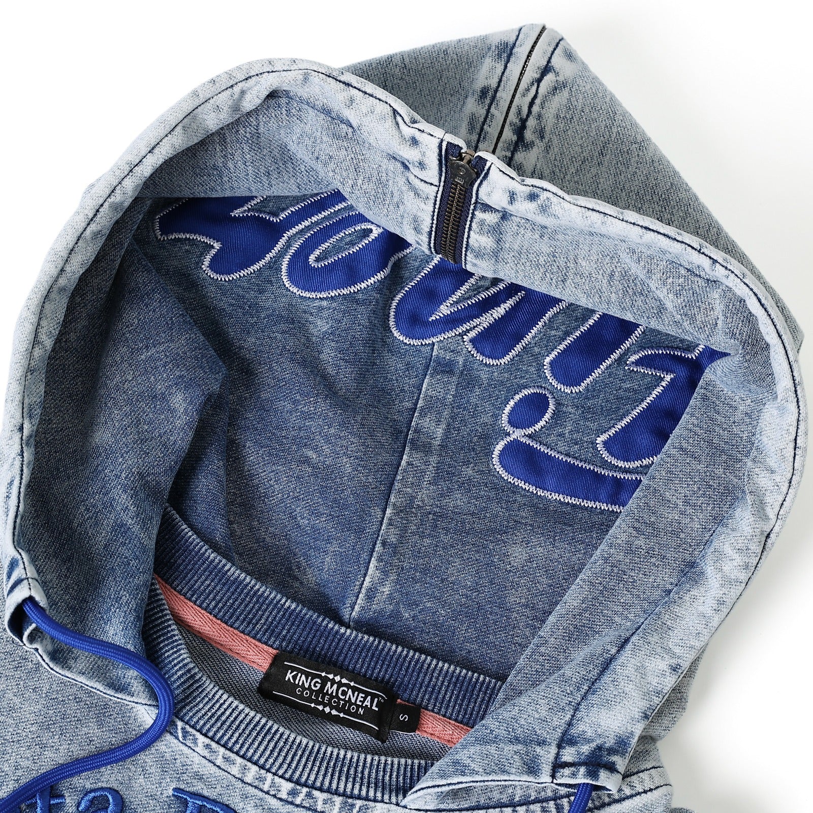Zeta Blue Denim Prep Unisex Hoodie