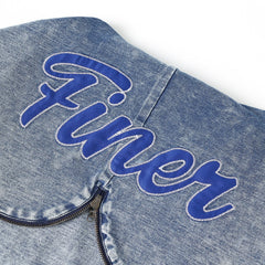 Zeta Blue Denim Prep Unisex Hoodie