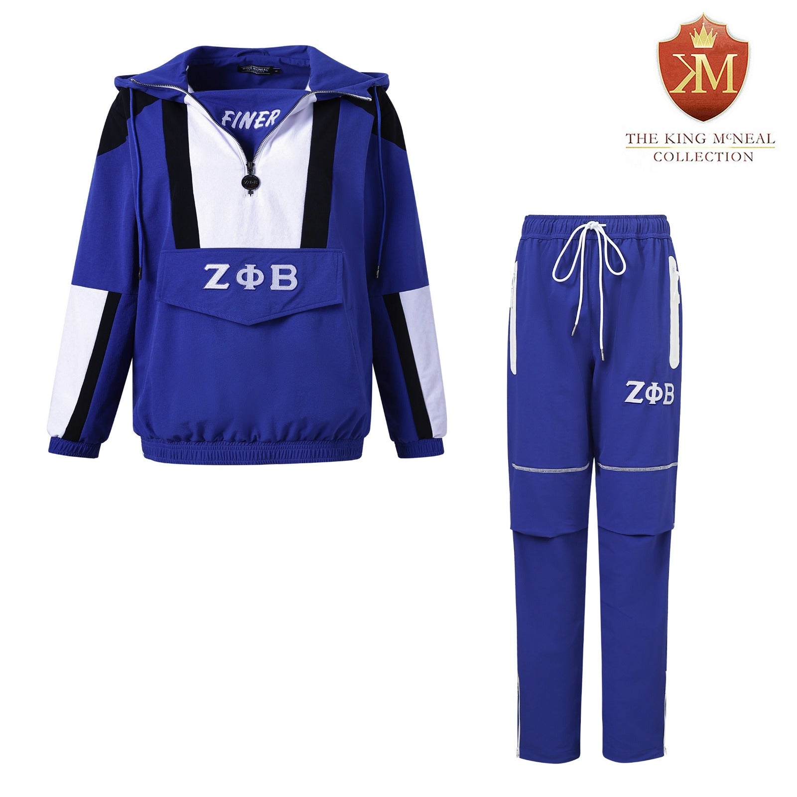 Zeta Blue Windbreaker Tech Pullover