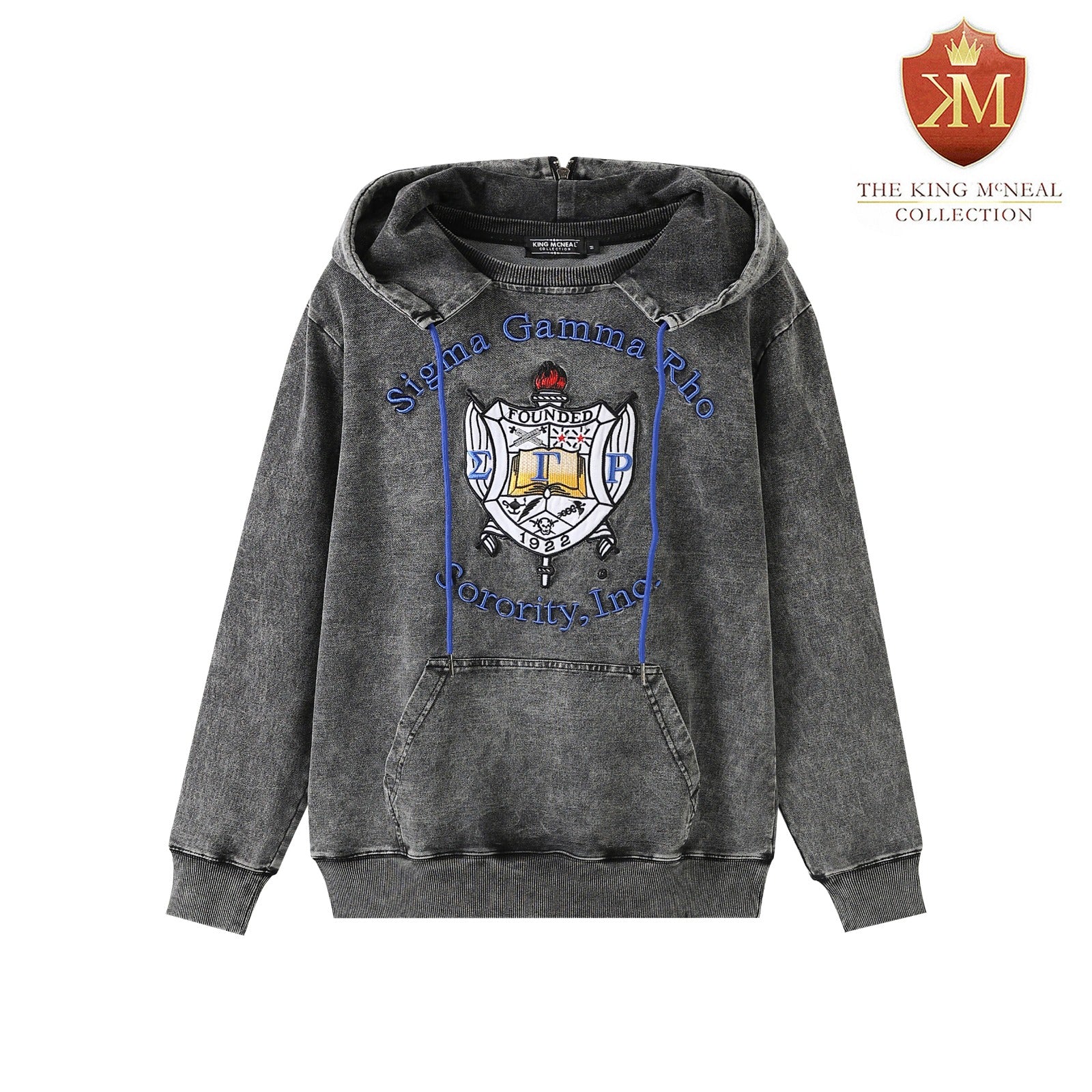 SGRHO Black Denim Prep Unisex Hoodie