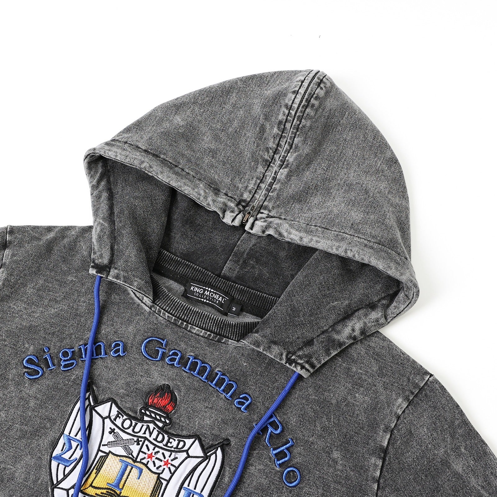 SGRHO Black Denim Prep Unisex Hoodie