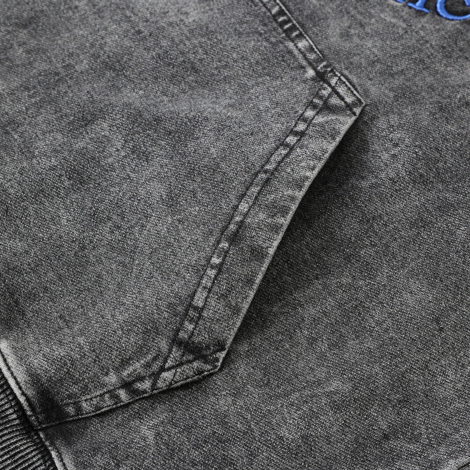 SGRHO Black Denim Prep Unisex Hoodie