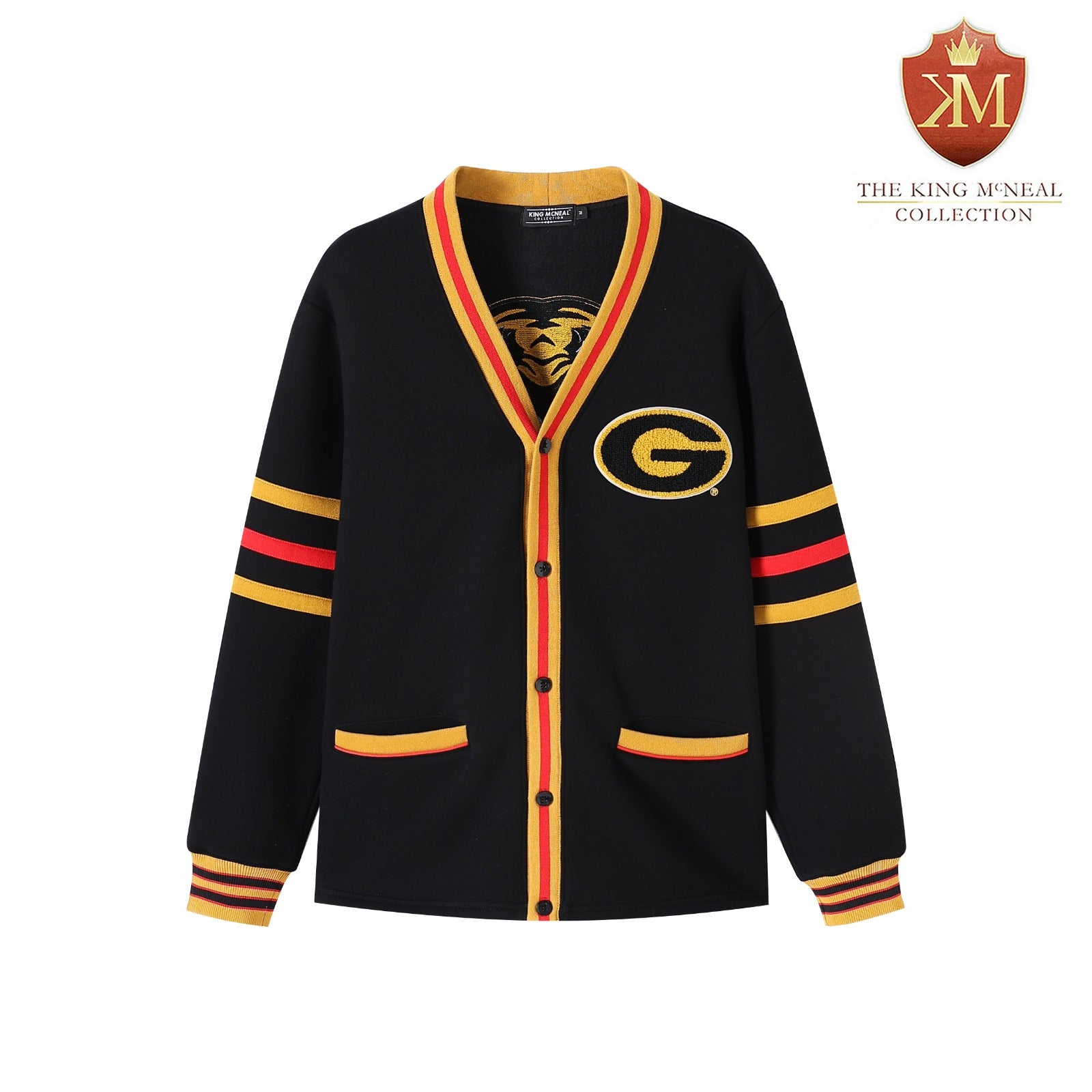 Grambling Black Fleece Cardigan