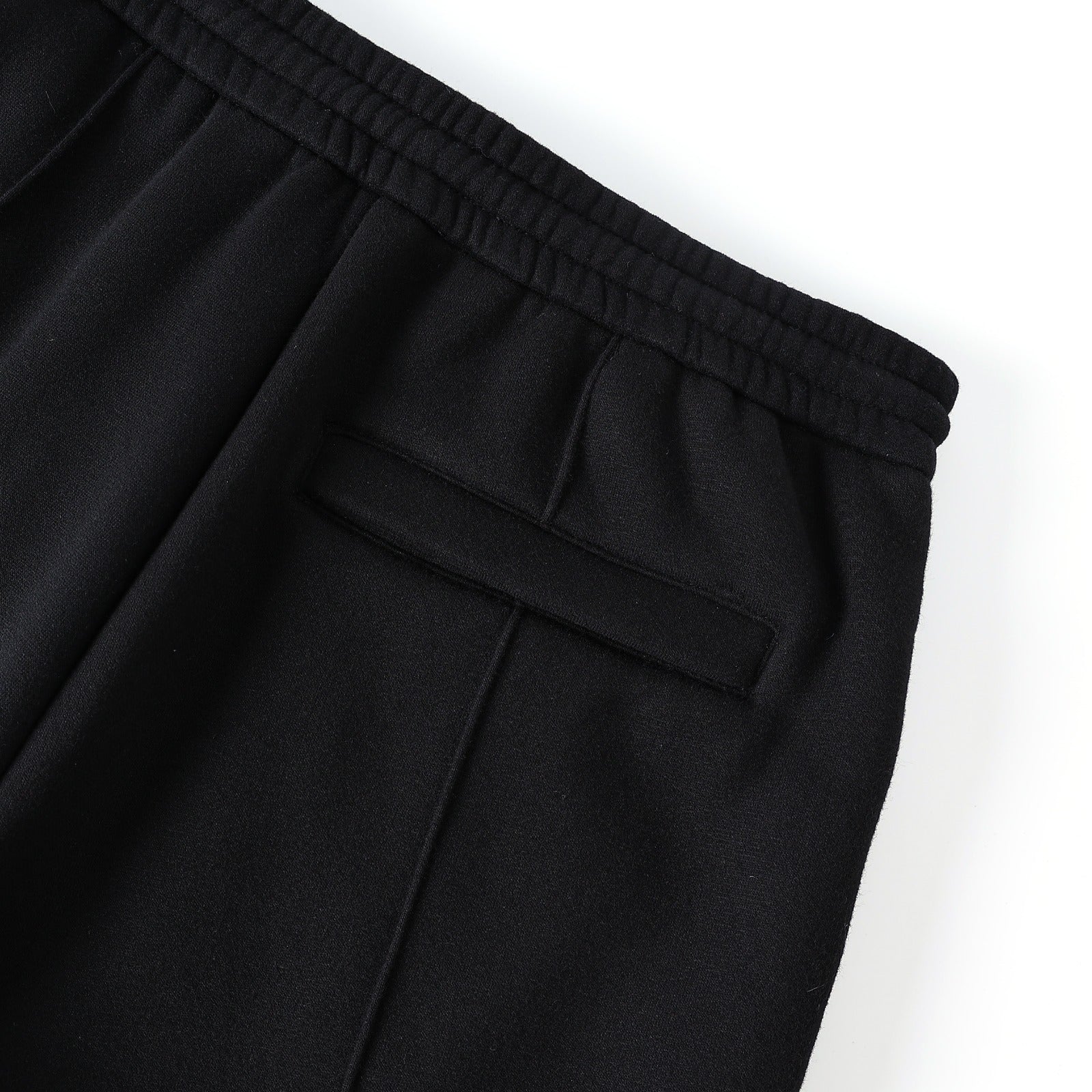 Black Pleated Fleece Pants (Unisex)