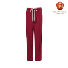 Crimson Pleated Fleece Pants (Unisex)