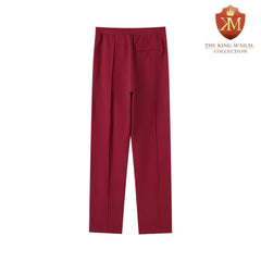 Crimson Pleated Fleece Pants (Unisex)