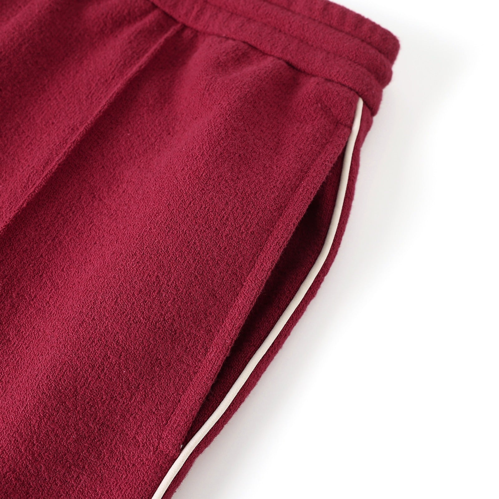 Crimson Pleated Fleece Pants (Unisex)