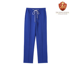 Blue Pleated Fleece Pants (Unisex)