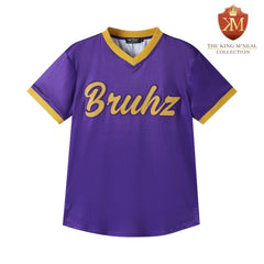 Omega Purple Bruhz Pullover Baseball Jersey
