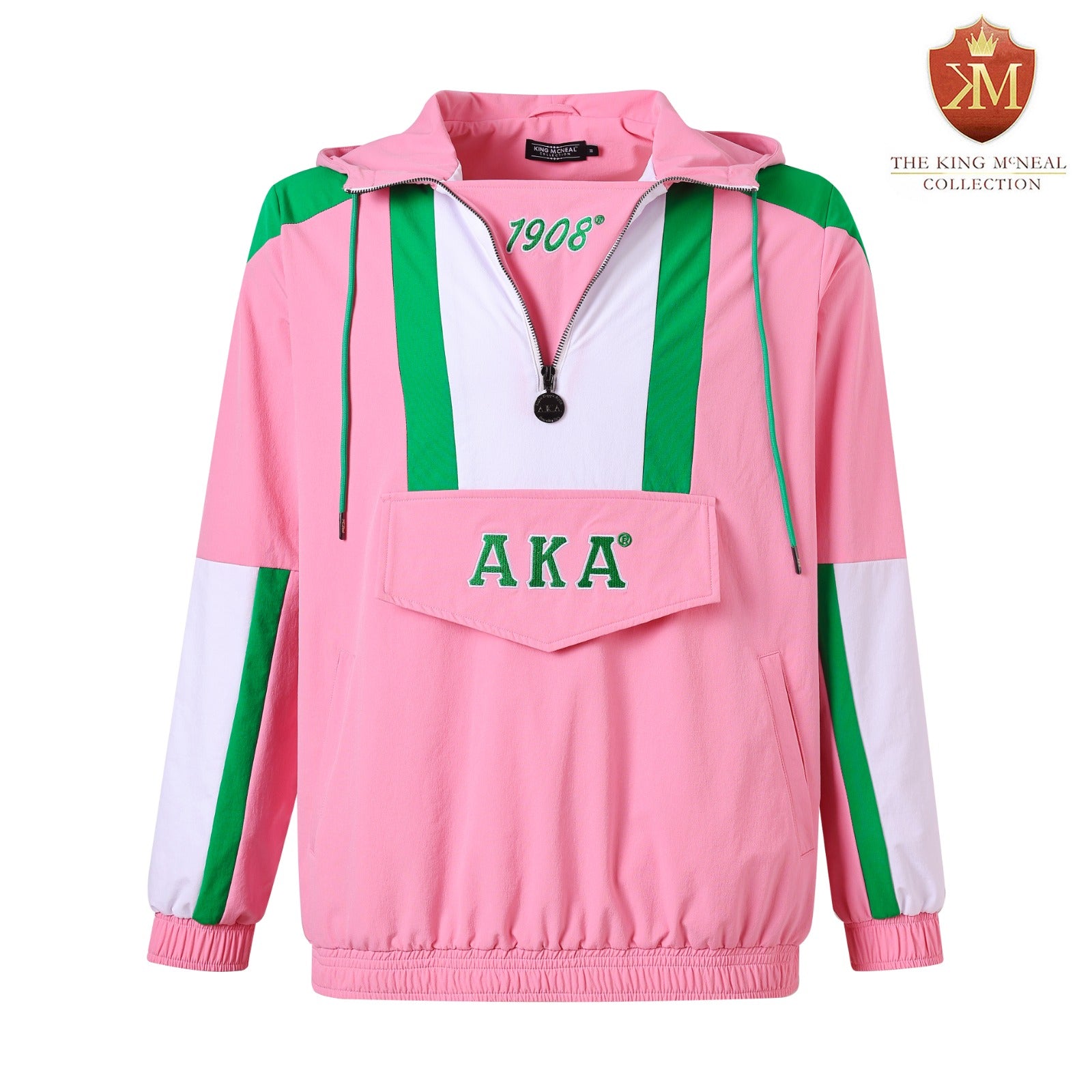 AKA Pink Windbreaker Tech Pullover