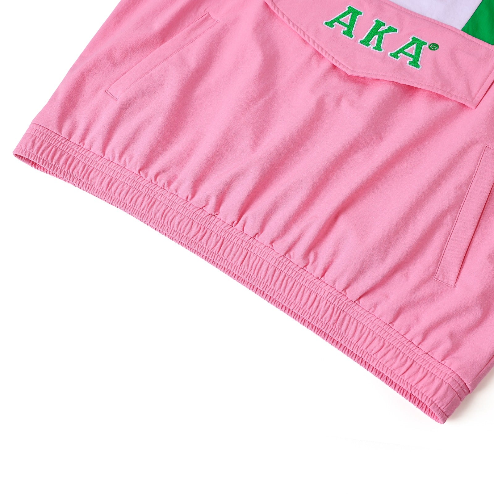 AKA Pink Windbreaker Tech Pullover