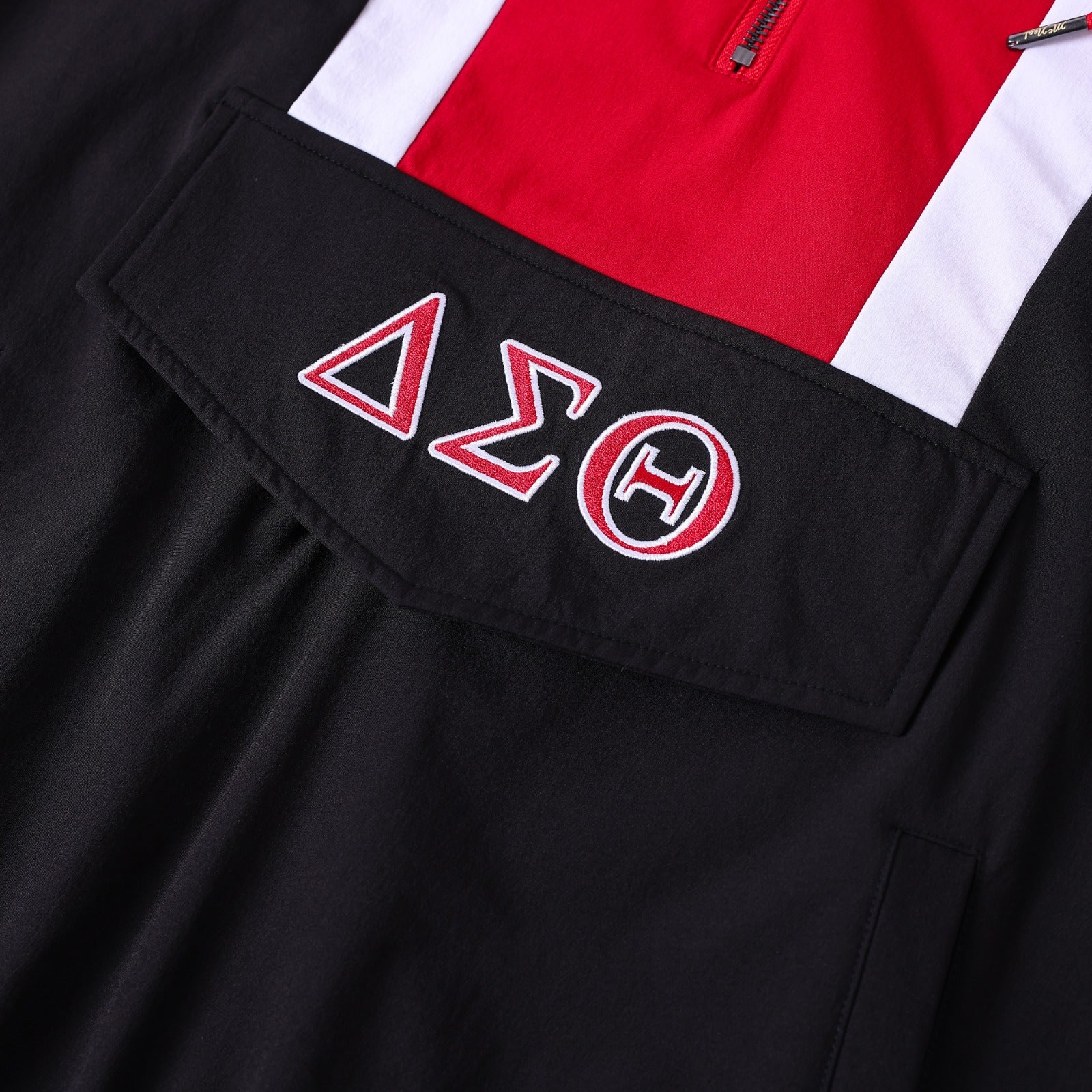 Delta Black Windbreaker Tech Pullover (Unisex)
