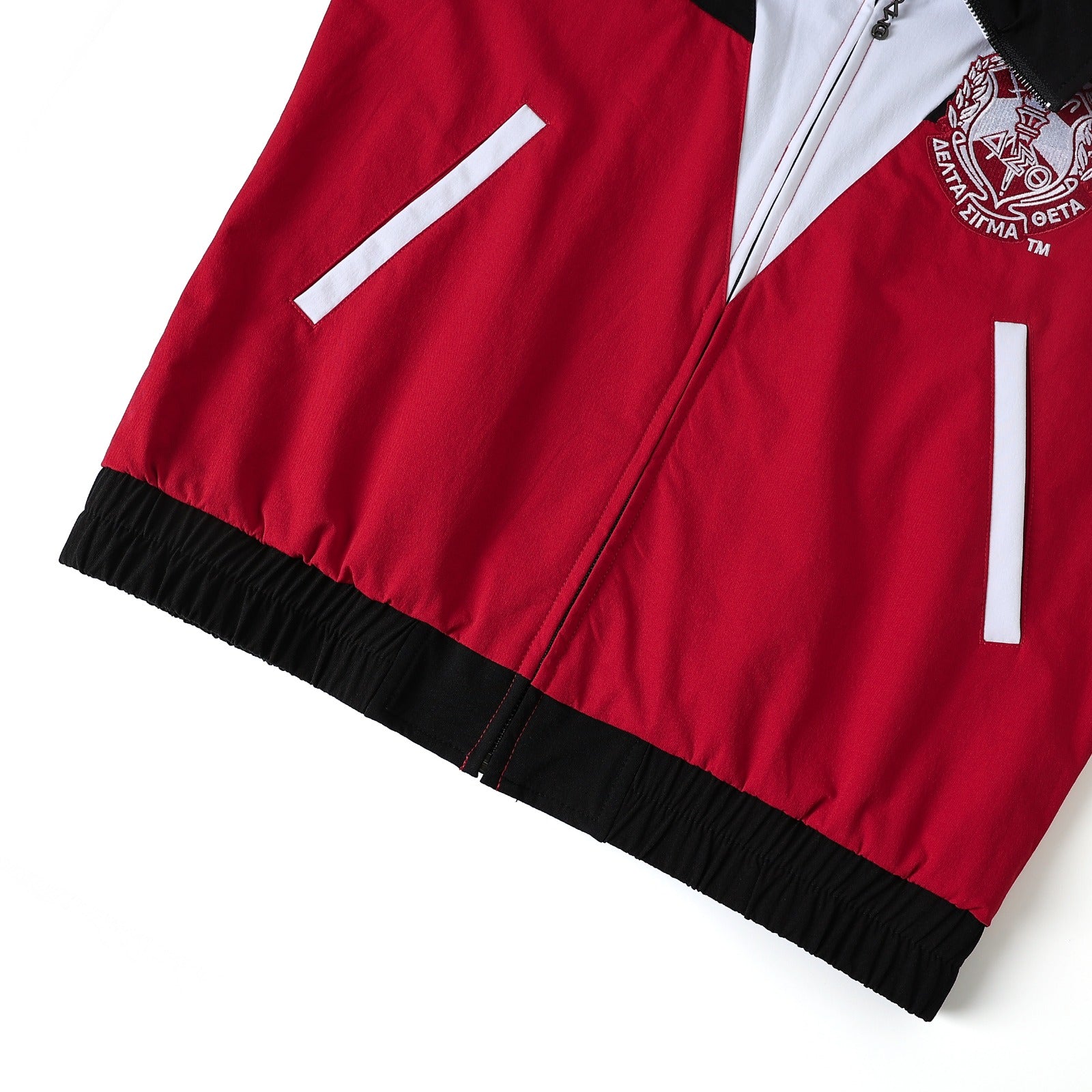 Delta Black Full Zip Windbreaker Tech Jacket (Unisex)