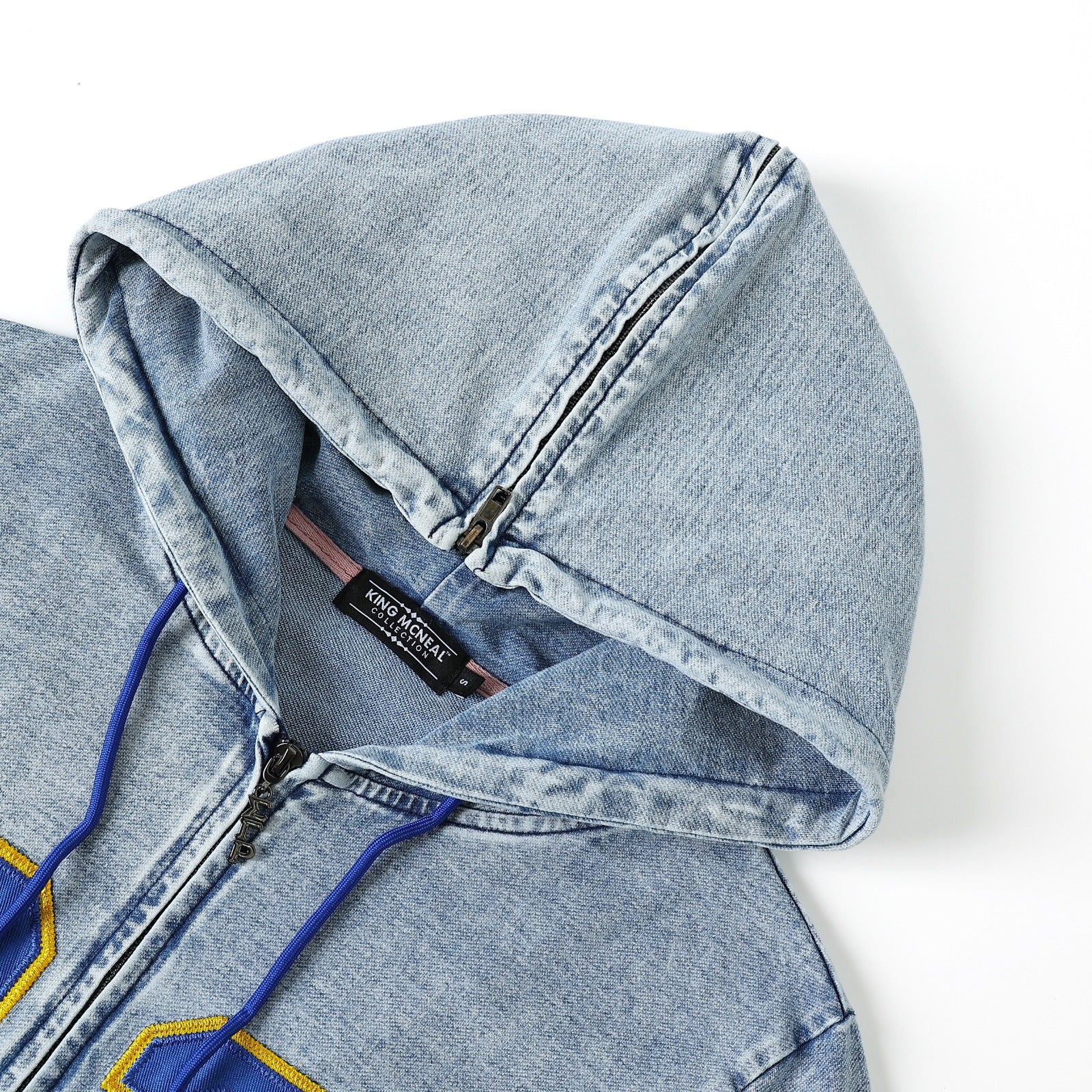 SGRHO Blue Denim Full Zip Prep Unisex Hoodie