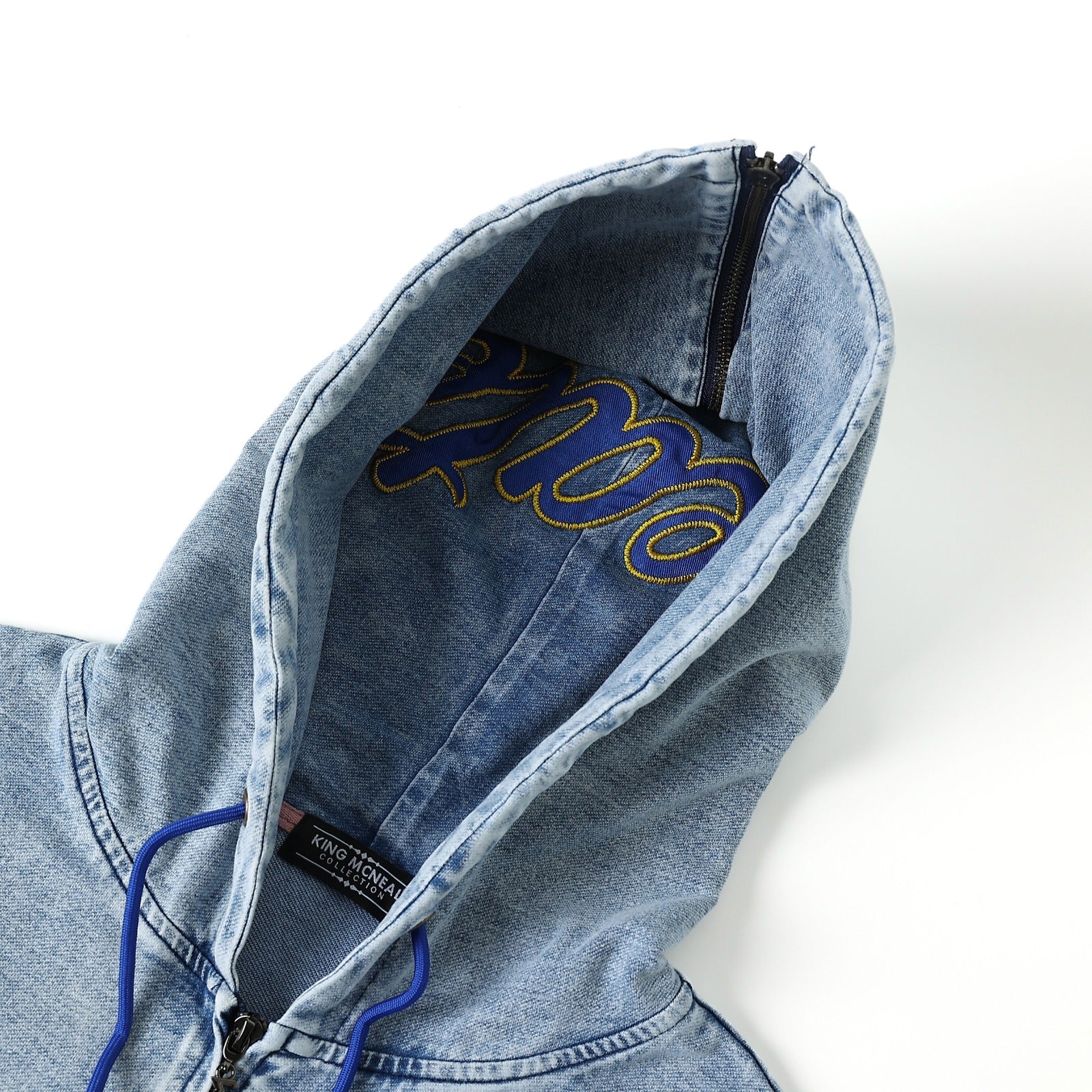 SGRHO Blue Denim Full Zip Prep Unisex Hoodie