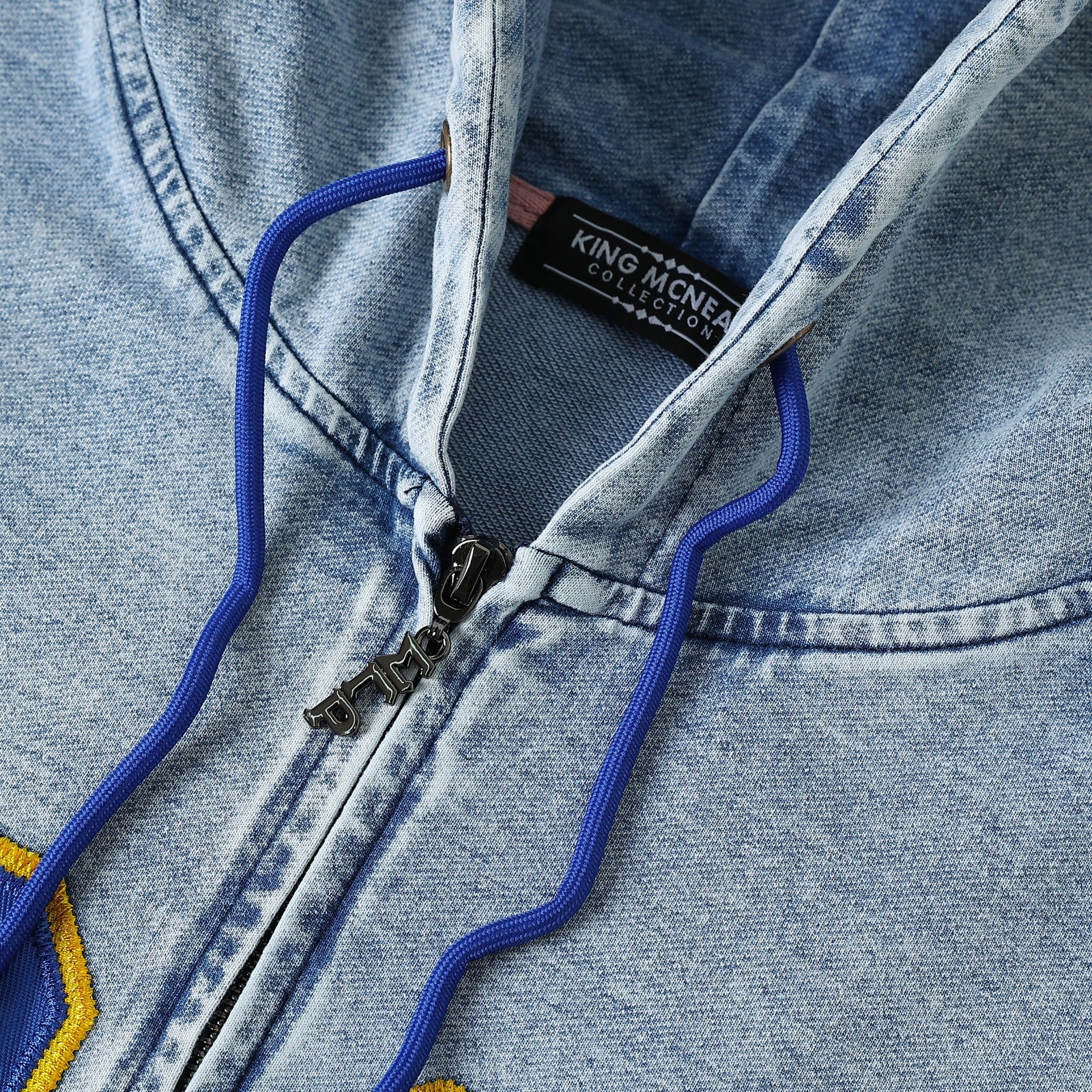SGRHO Blue Denim Full Zip Prep Unisex Hoodie