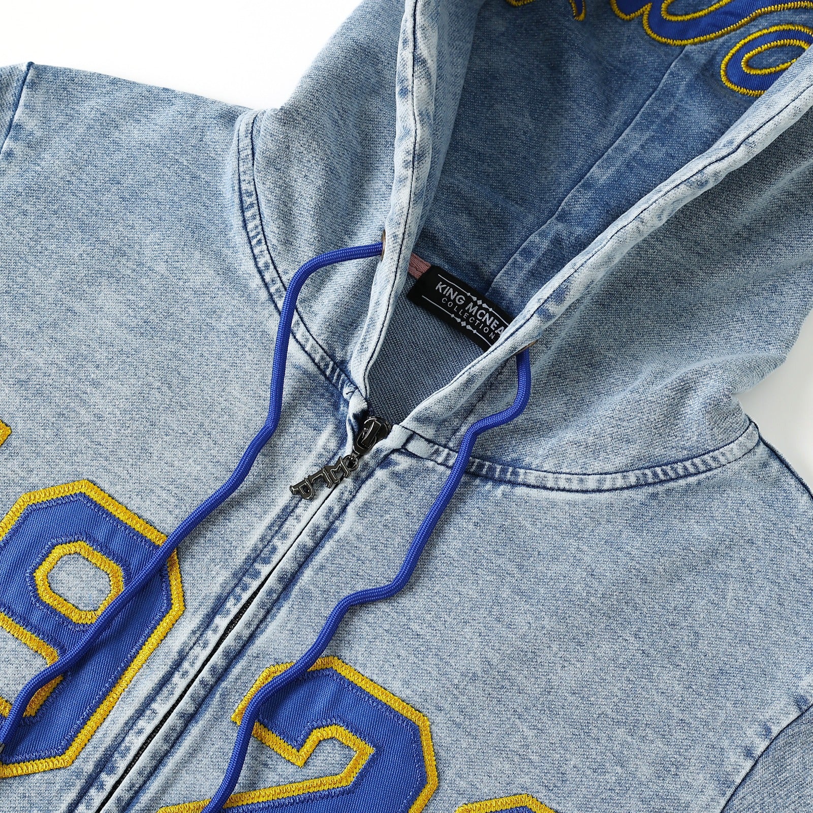 SGRHO Blue Denim Full Zip Prep Unisex Hoodie