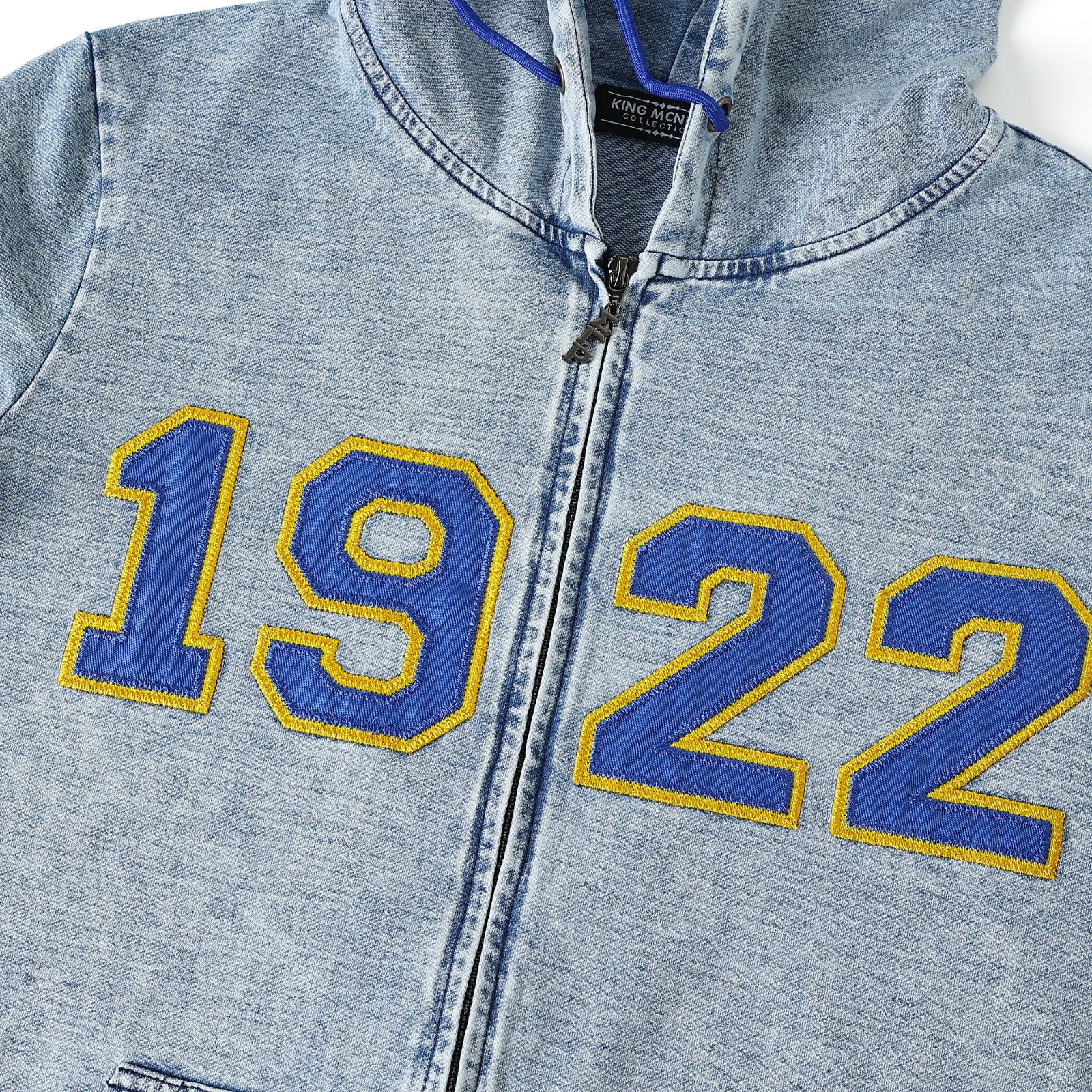 SGRHO Blue Denim Full Zip Prep Unisex Hoodie