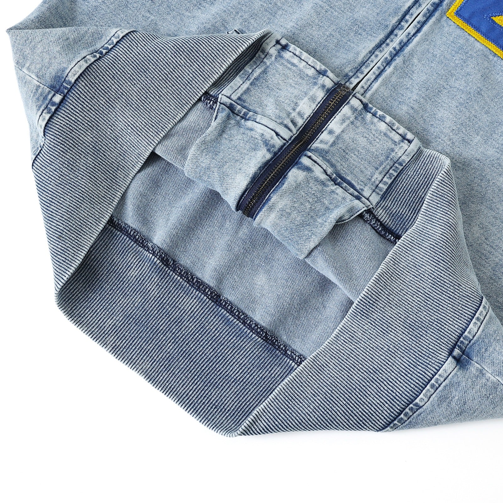 SGRHO Blue Denim Full Zip Prep Unisex Hoodie