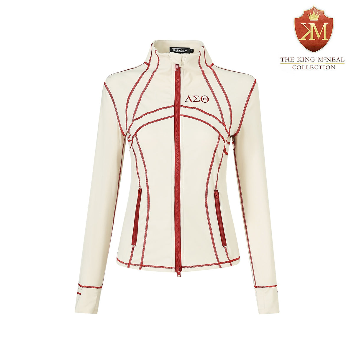 Delta Cream Full Zip Yoga Jacket