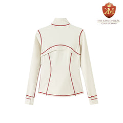 Delta Cream Full Zip Yoga Jacket